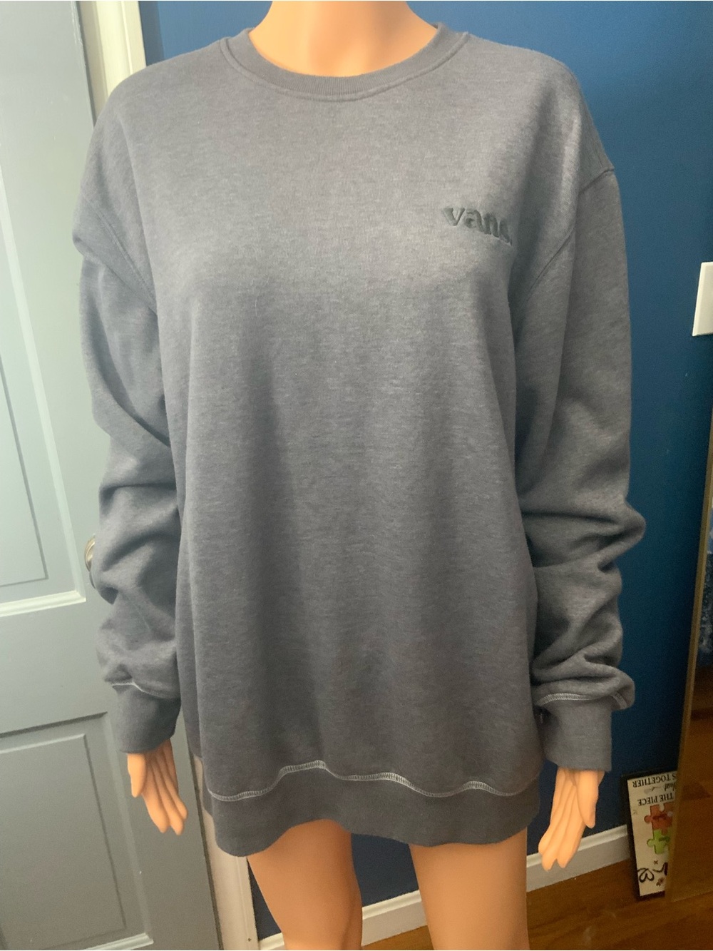 Vans Women's Crewneck Sweatshirt in Charcoal Gray